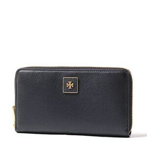 Tory Burch Clara Zip Pebbled Leather Continental Wallet